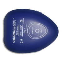 FASTAID CPR MASK POCKET SIZE IN PLASTIC CLAM SHELL CASE WITH OXYGEN PORT
